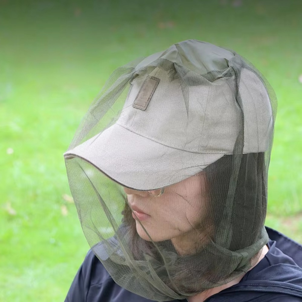 Outdoor Camping Hat - Vissershoed met muggengaas, insectenhoed, hoofdnet, gezichtsbeschermer,
