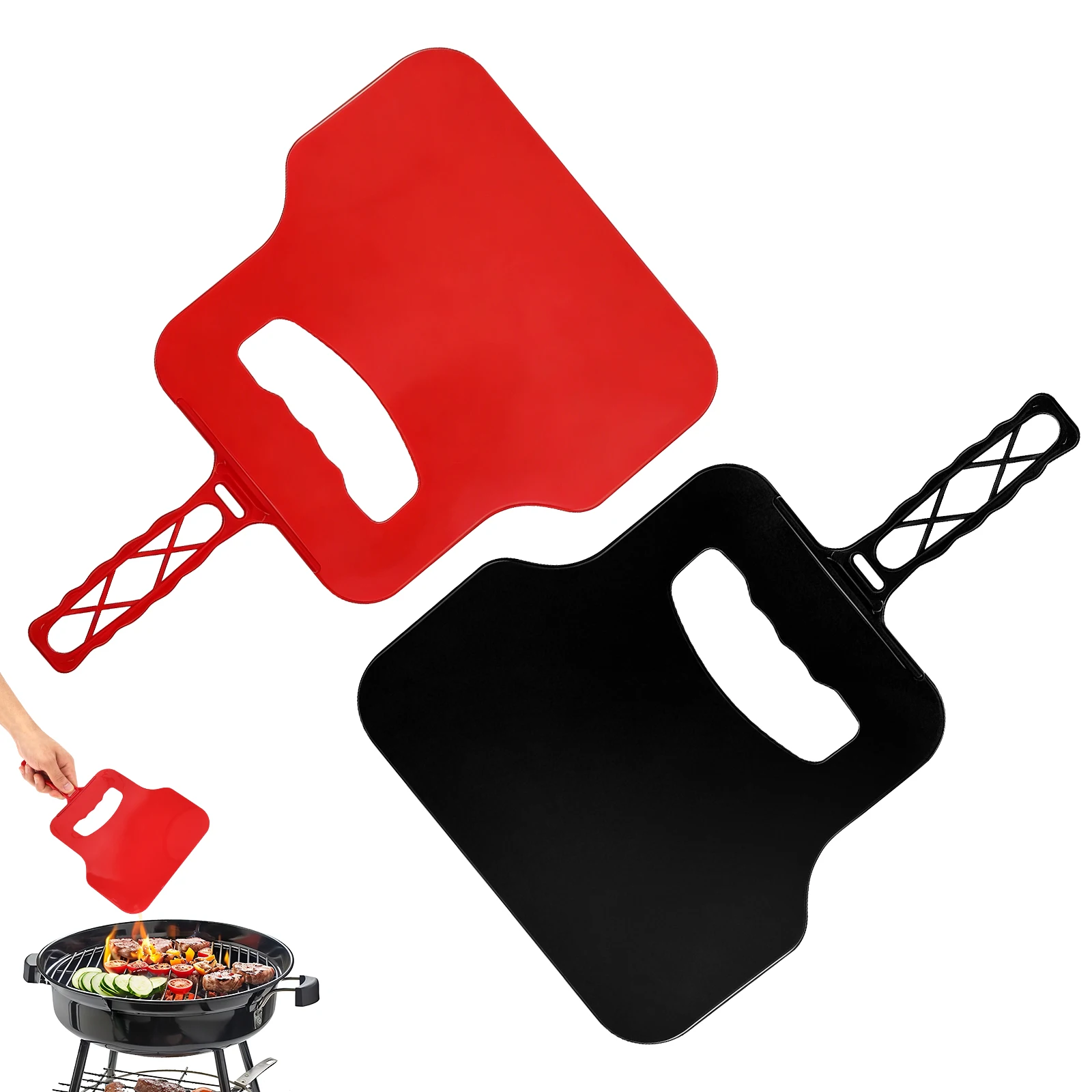 Outdoor Camping Fire - Handmatige windgenerator, plastic handventilator, draagbare vuuraansteker