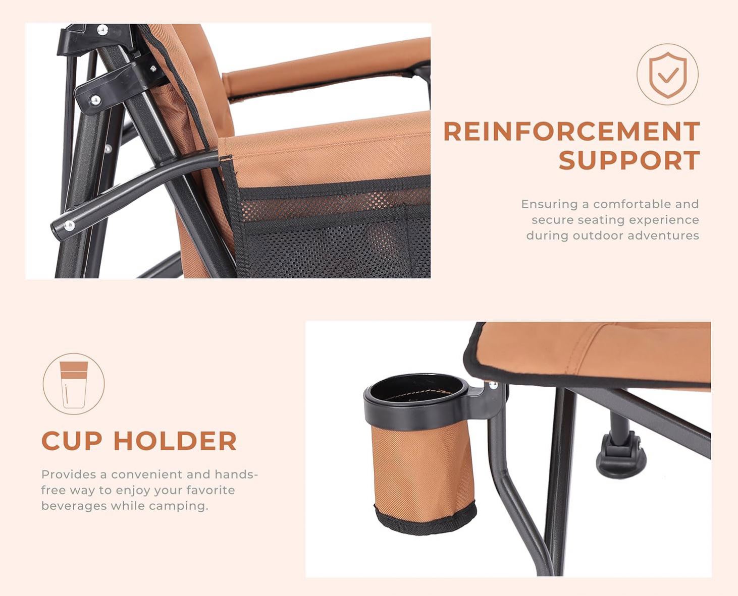 Quality Outdoor Camping Chairs - Luxe, verstelbare, draagbare, metalen ligstoel van