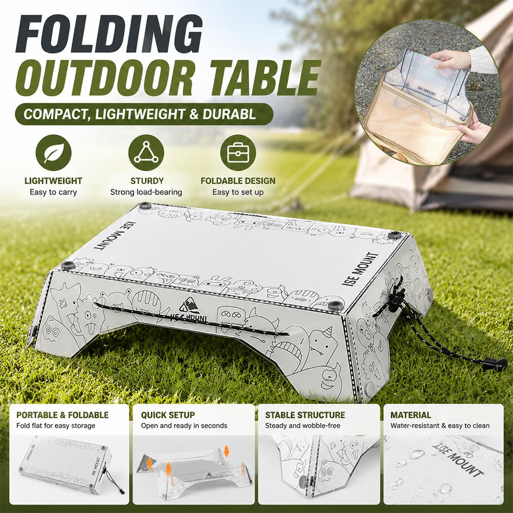 Outdoor Camping Cooking Table - Draagbare multi-opvouwbare campingtafel PP Lichtgewicht picknicktafel