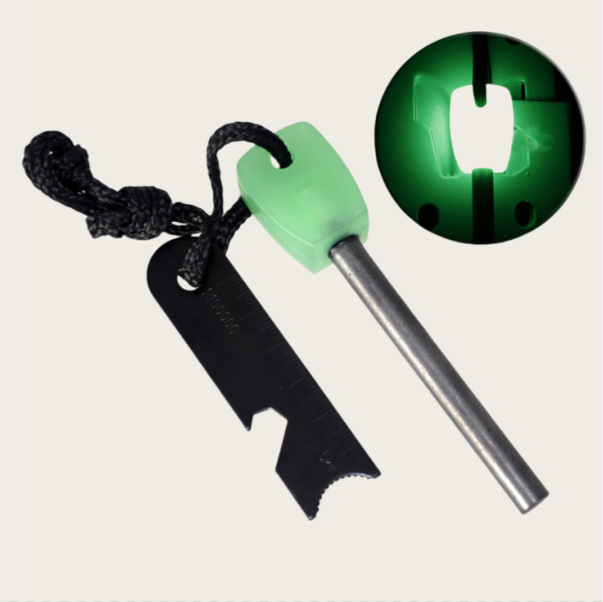 Fire Starter Flint - Bushcraft Outdoor Lichtgevende Grote Vuursteen Overlevings-