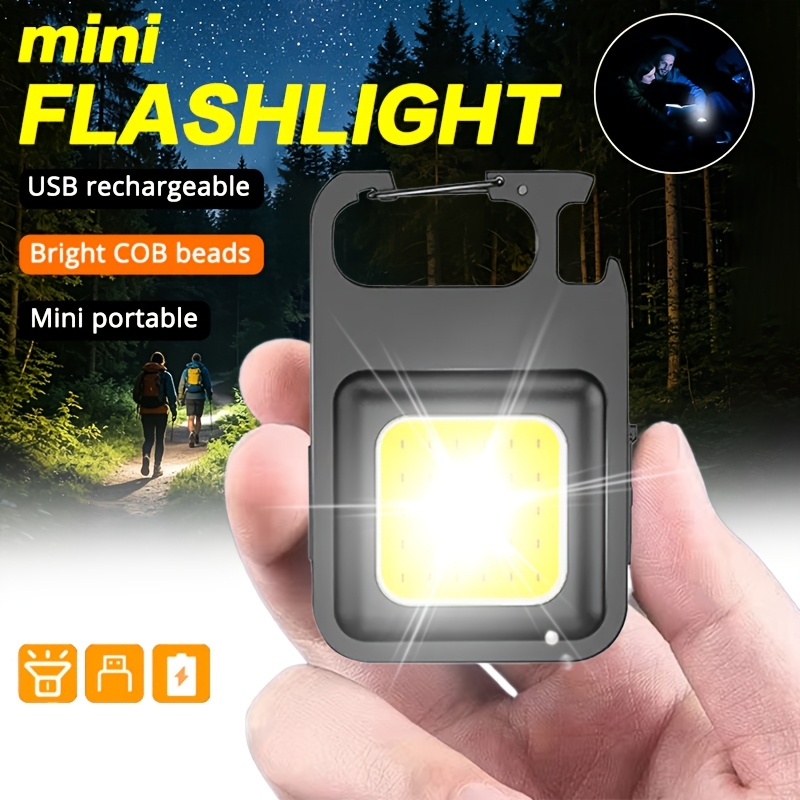 Outdoor Camping Lantern - Draagbare sleutelhangerlamp Mini multifunctionele campingzaklamp USB