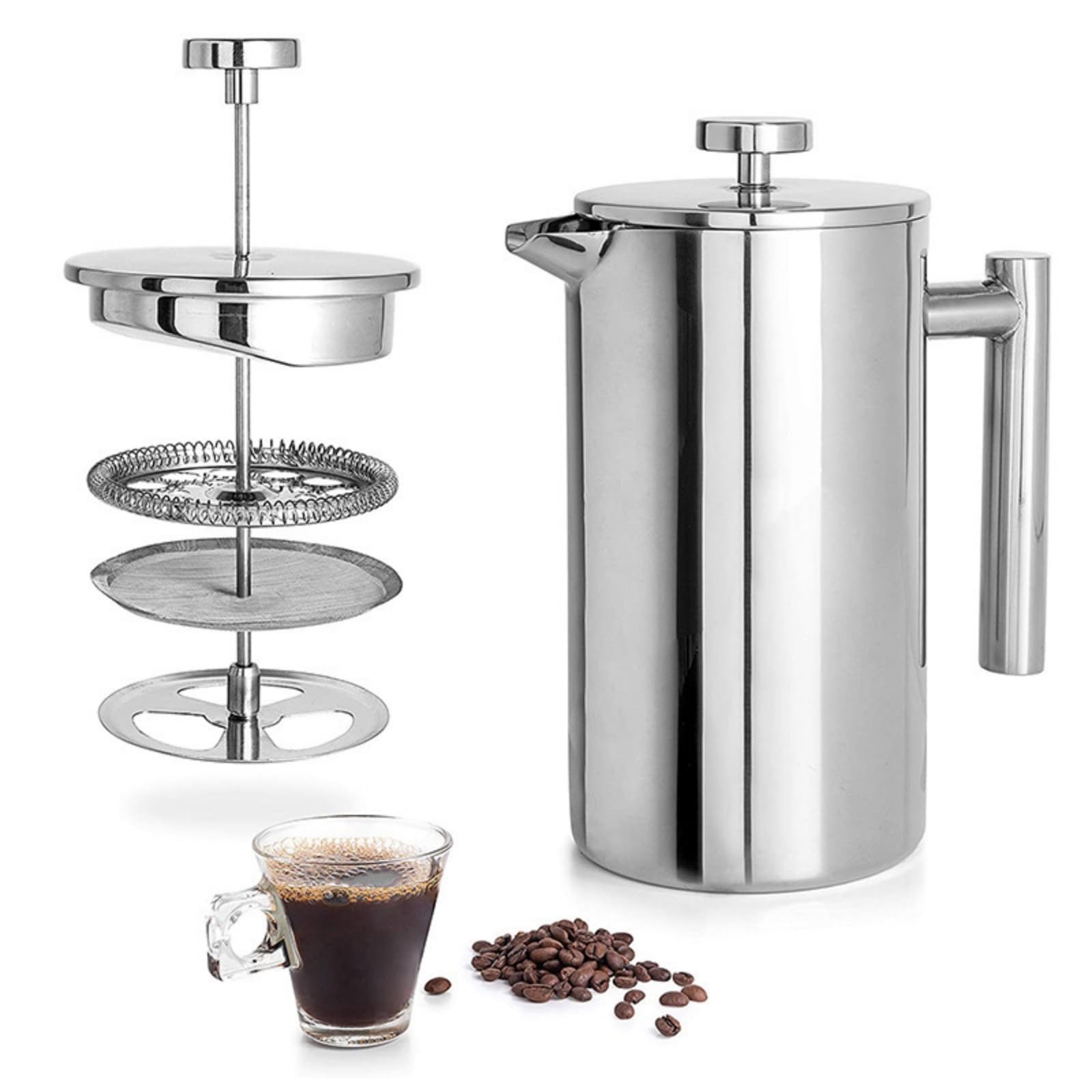 Camp Percolator Coffee - Draagbare Franse Press Koffiezetapparaat van RVS,