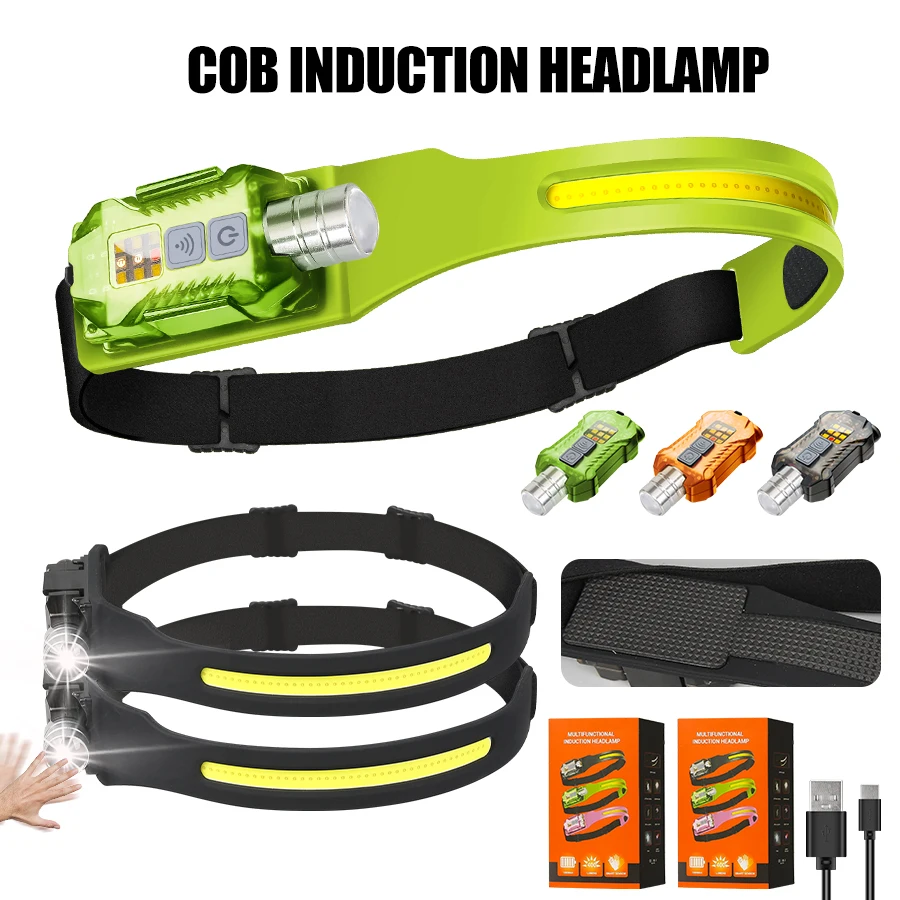 Outdoor Camping Lantern - Krachtige LED-koplamp Draagbare oplaadbare hoofdzaklamp met