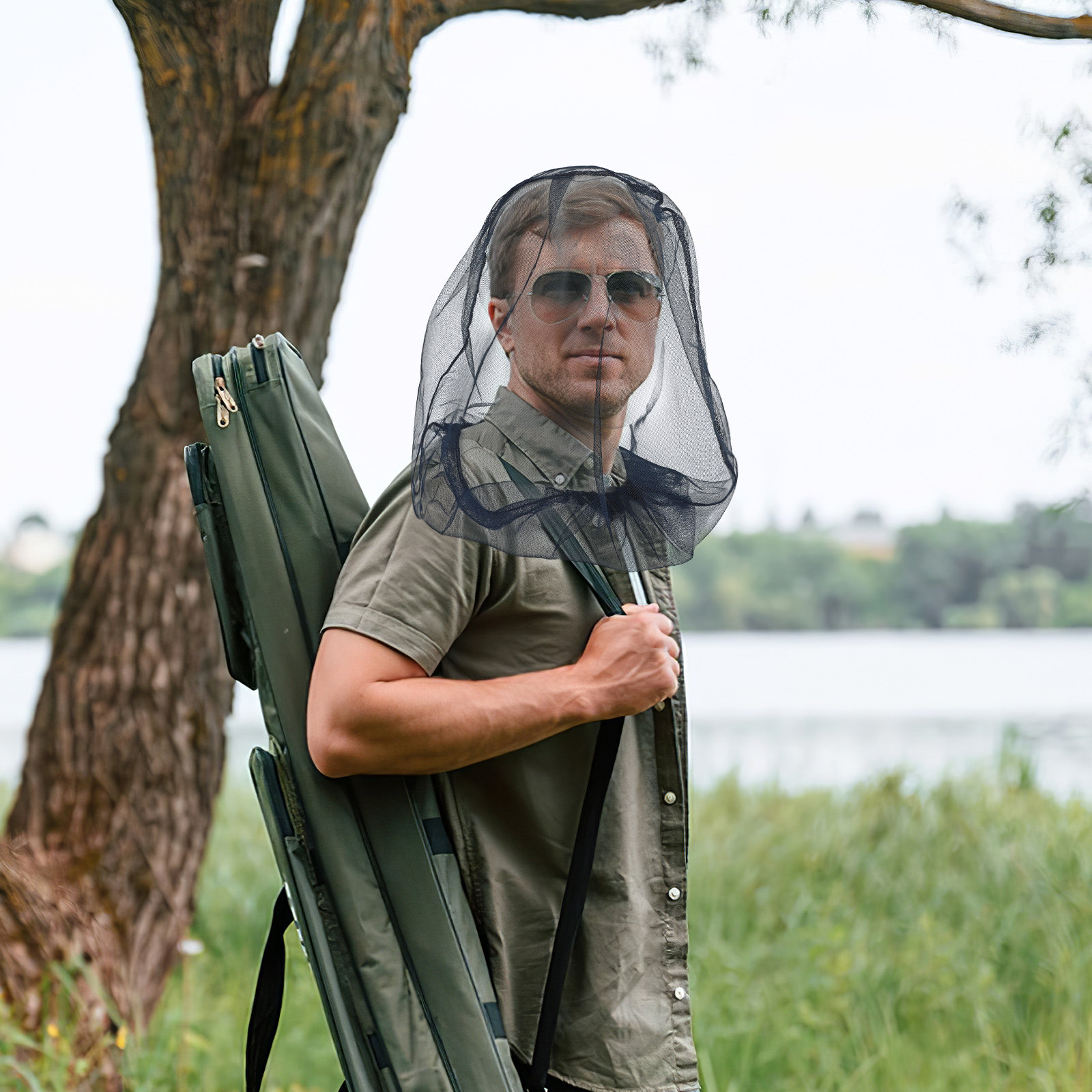 Outdoor Camping Hat - 2 stuks anti-muggen hoofdnet beschermende mesh