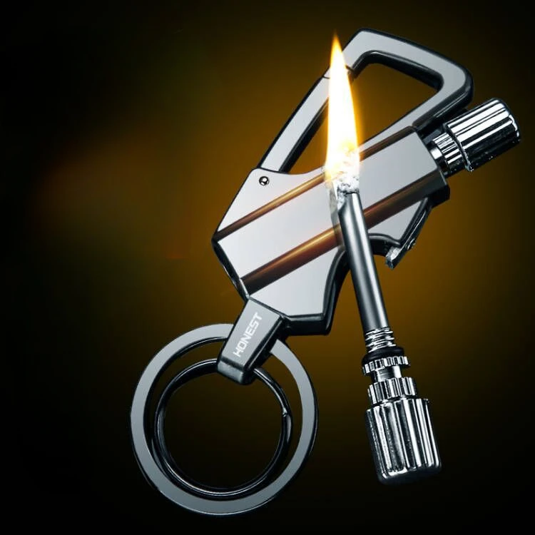 Fire Starter Flint - Outdoor multifunctionele draagbare wedstrijdsleutelhanger, hervulbare aansteker,