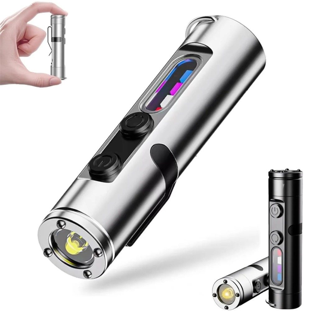 Outdoor Camping Hat - LED-zaklamp Mini draagbare EDC-zaklamp Type-C Oplaadbare