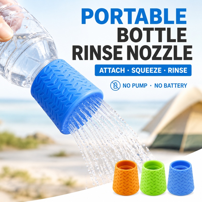 Outdoor Camping Hat - Draagbare flesdouchekop watersproeierdop voor kamperen, strand,