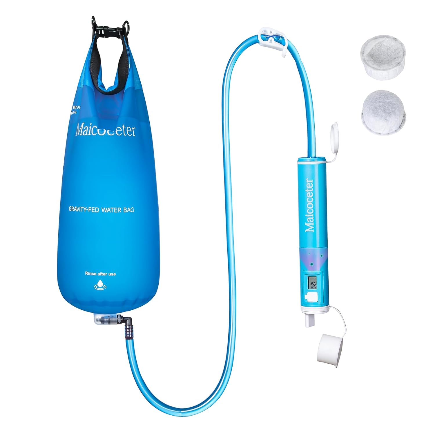 Survival Kit - Waterfiltratie-set met LED-statusindicator & 2-gallon zak,