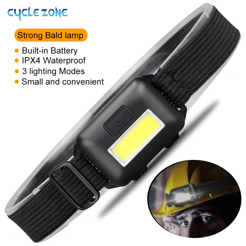 Outdoor Camping Zone - Mini-koplamp COB LED-koplamp 3-modi Waterdichte koplamp