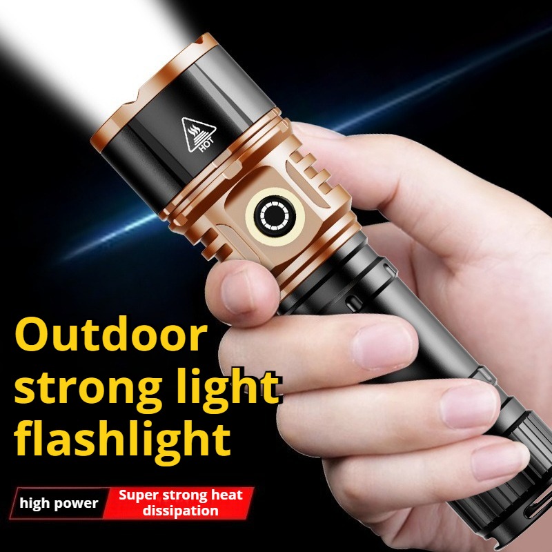 Outdoor Camping Lantern - Sterk licht, krachtige LED-zaklamp, Type-C oplaadbaar,
