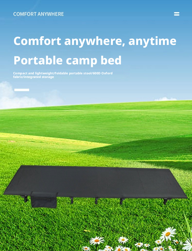 Outdoor Camping For Kids - Campingbedje Opklapbaar Campingbed Draagbaar Buitenbed 7075