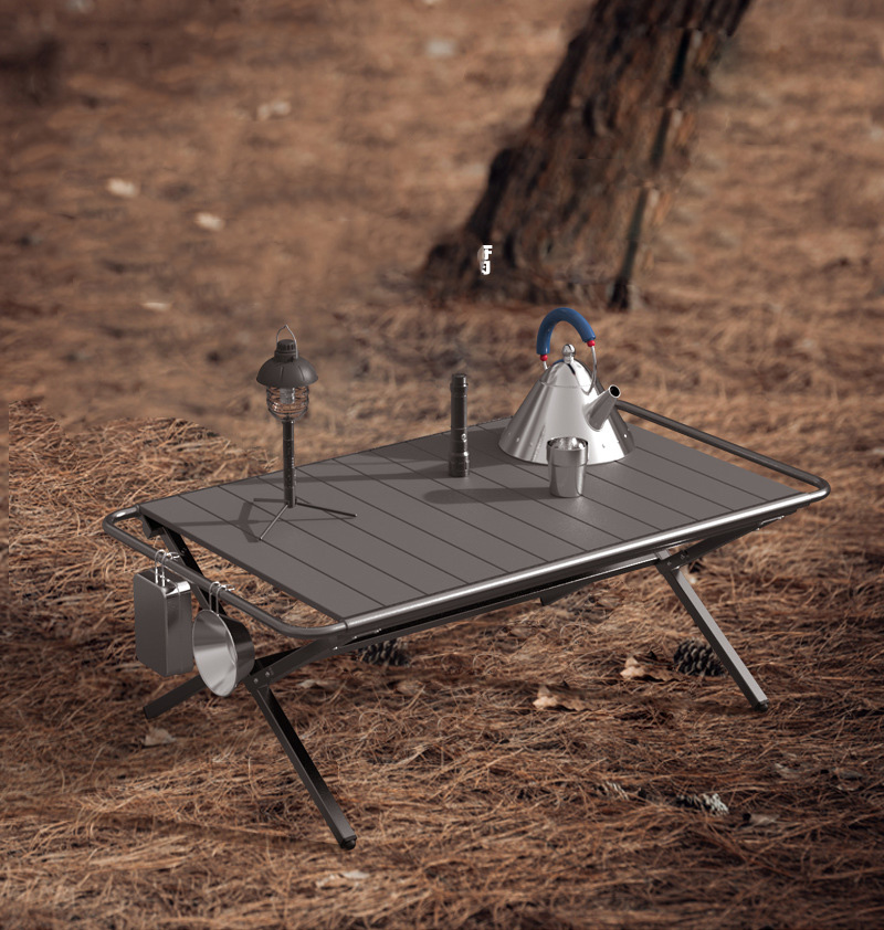 Outdoor Camping Cooking Table - Draagbare campingbijzettafel Ultralichte aluminium strandtafel Kleine