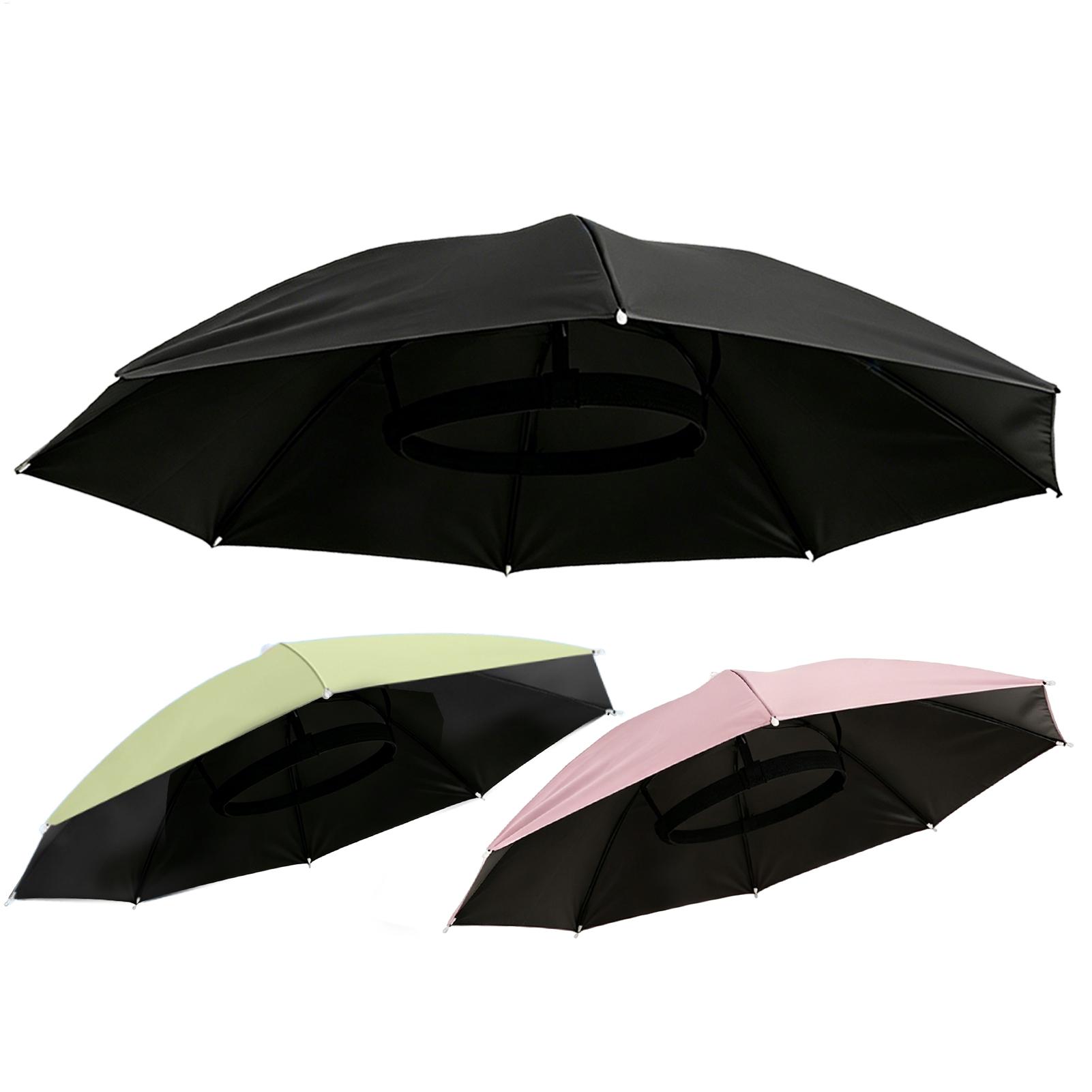 Outdoor Camping Hat - Opvouwbare parapluhoed Waterdicht Handsfree hoofddeksel Verstelbare
