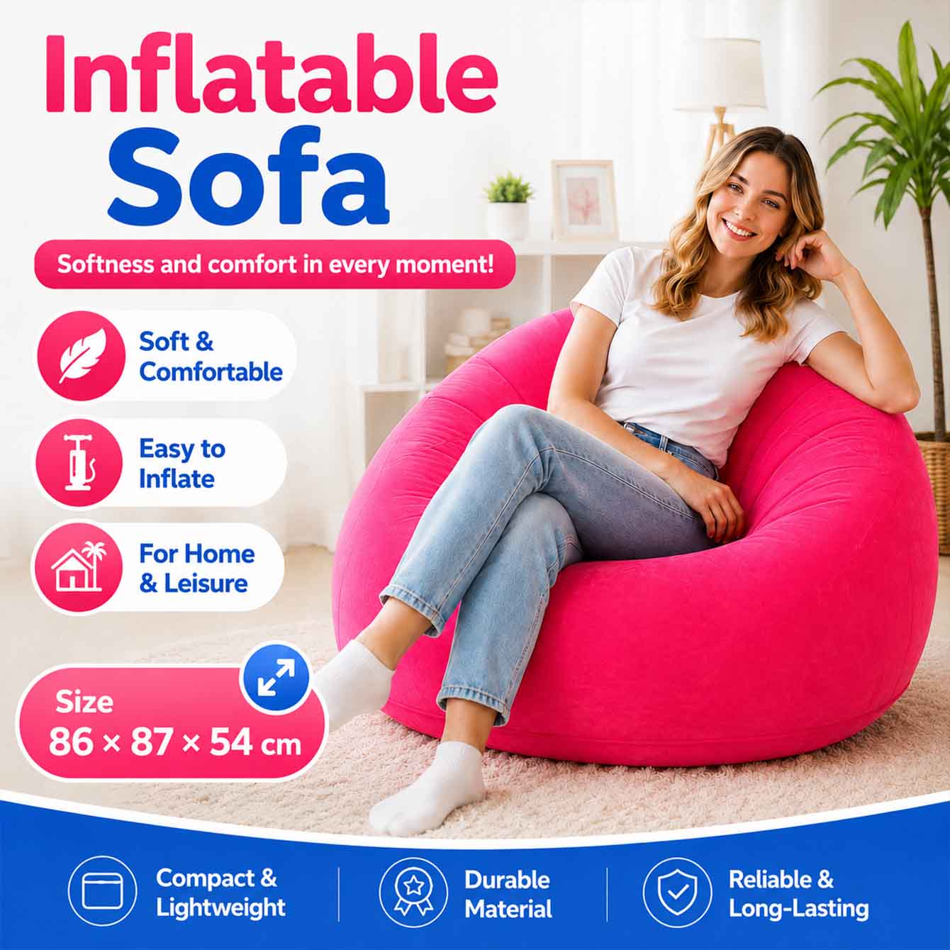 1PC Opblaasbare Zitzakstoelen  - Outdoor Camping Couch recensie en prijs