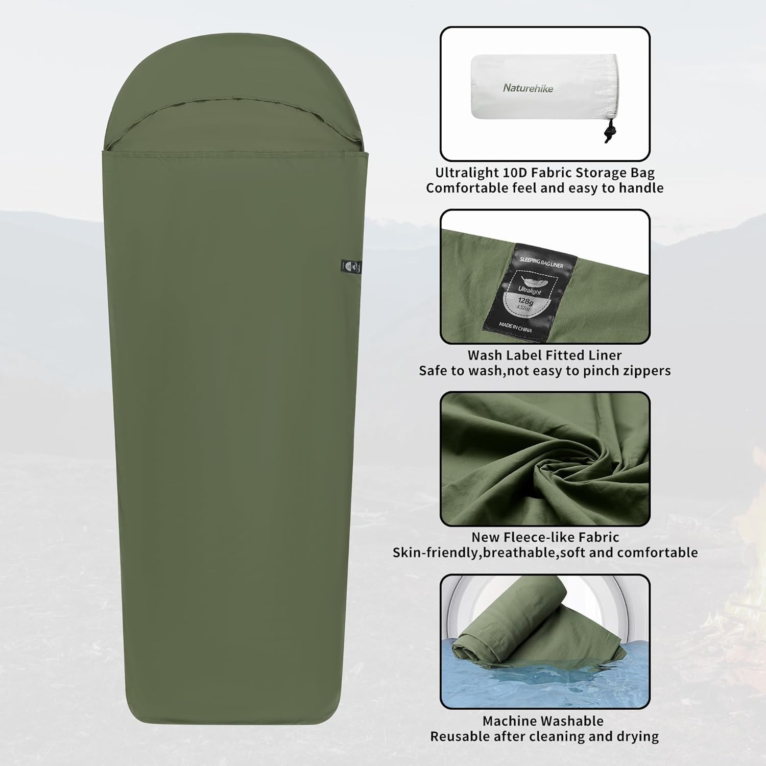 Naturehike Slaapzak Liner 128g - Outdoor Camping Sleeping Bag recensie en prijs
