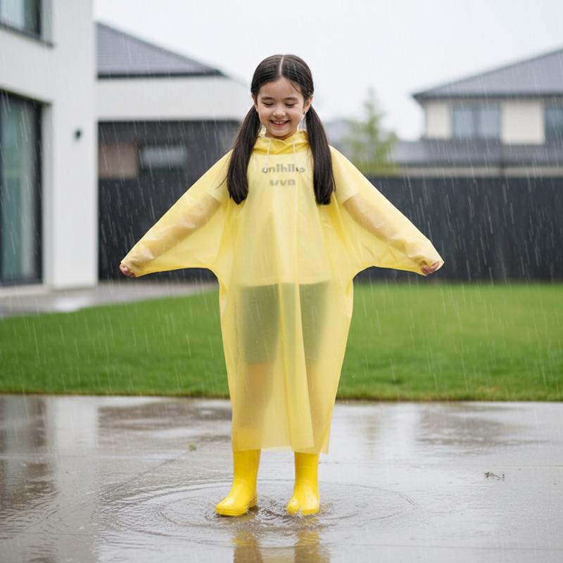 Wegwerp regenjas voor kinderen - Camping Rain Poncho recensie en prijs