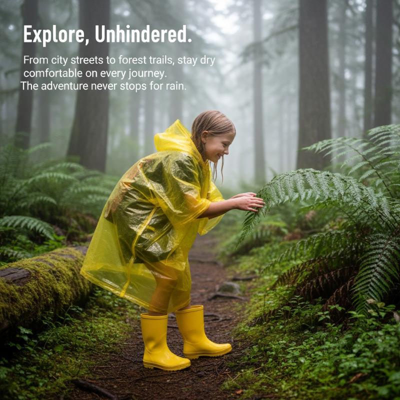 Wegwerp regenjas voor kinderen - Camping Rain Poncho recensie en prijs