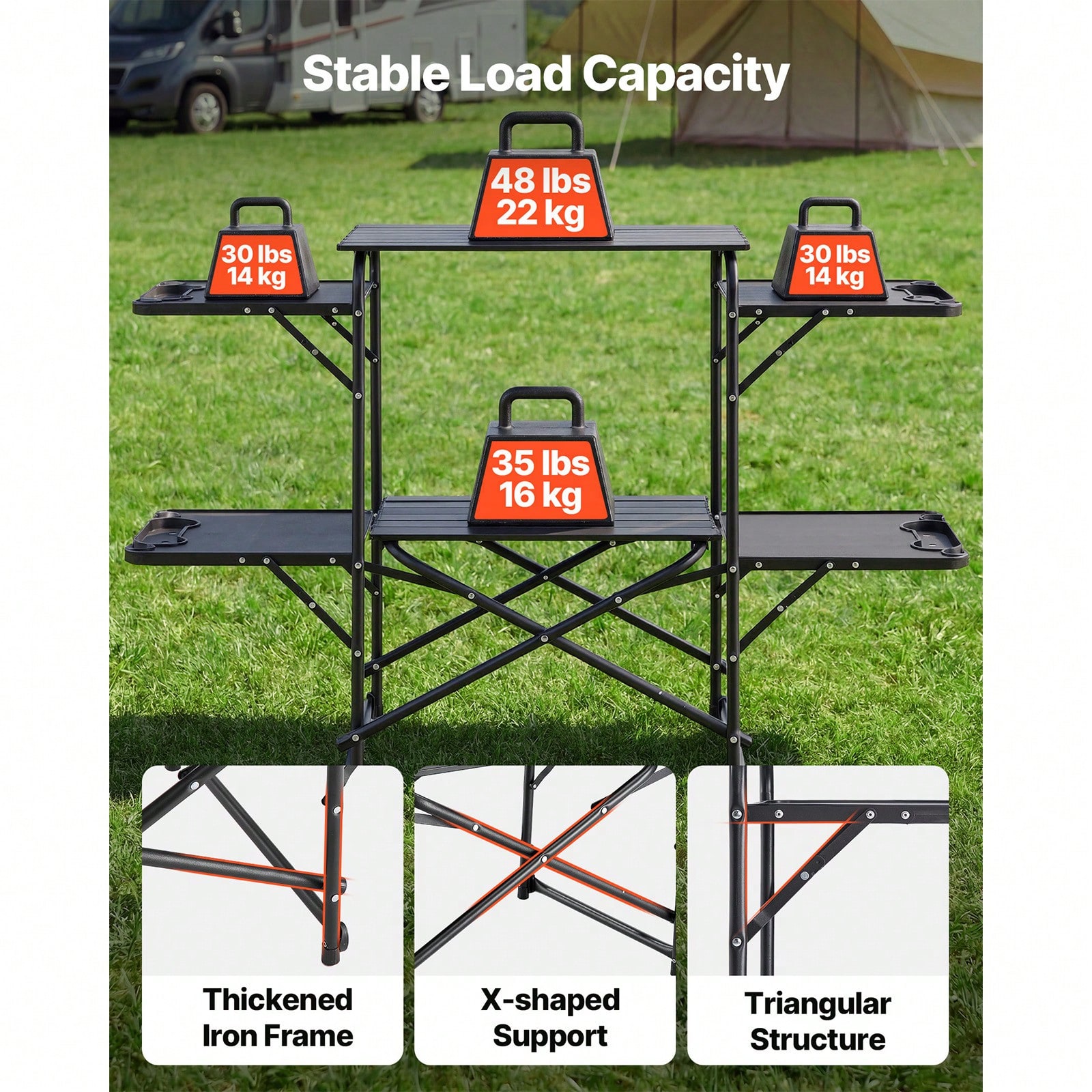 Campingkeukentafel, Slim-Fold  - Outdoor Camping Cooking Table recensie en prijs