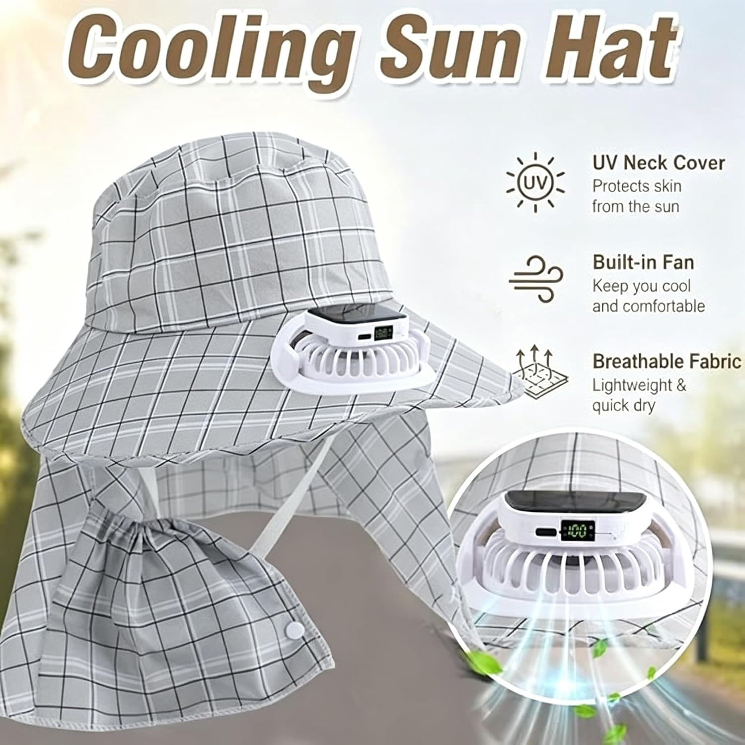 1PC Zonne-energie Nekbescherme - Outdoor Camping Hat recensie en prijs