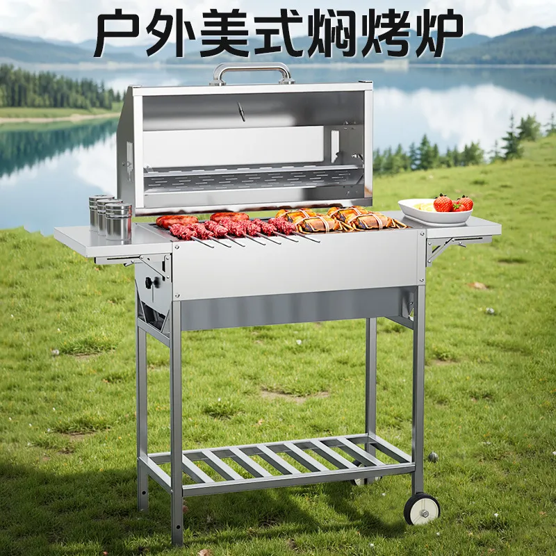 Draagbare barbecue van roestvr - Outdoor Camping Grill recensie en prijs