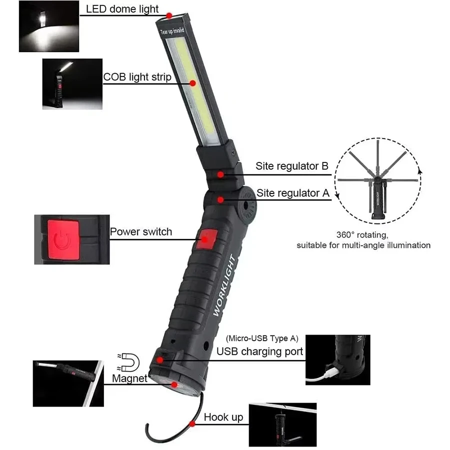 Oplaadbare magnetische werklam - Outdoor Camping Lantern recensie en prijs