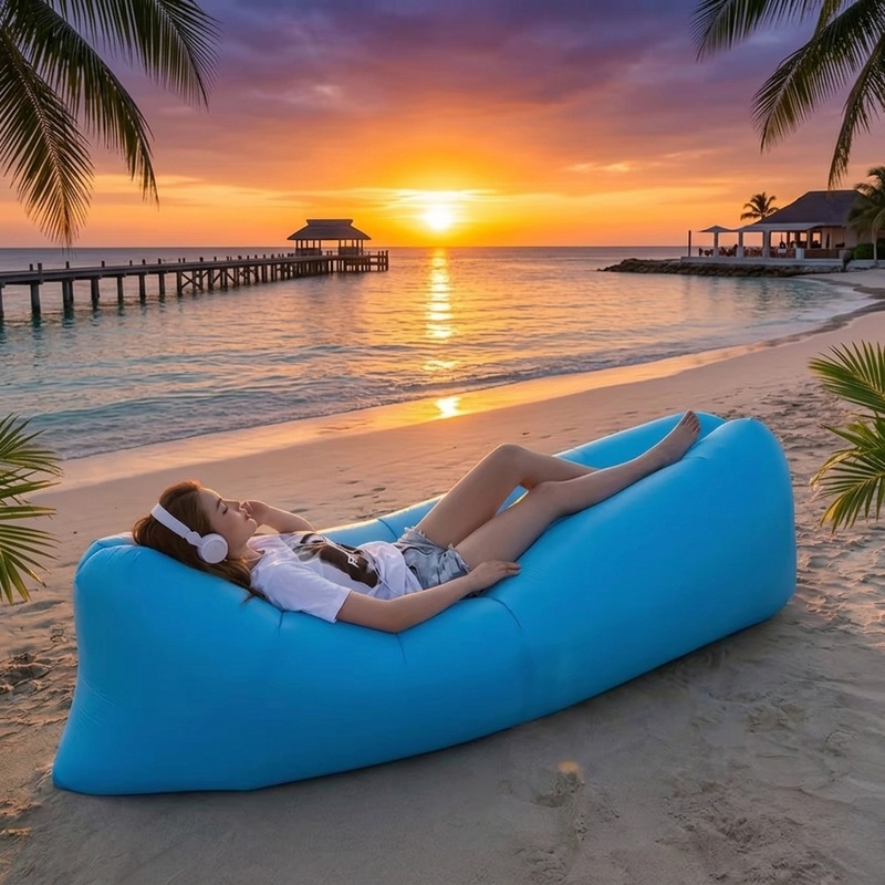 Draagbare opblaasbare luchtban - Outdoor Camping Couch recensie en prijs