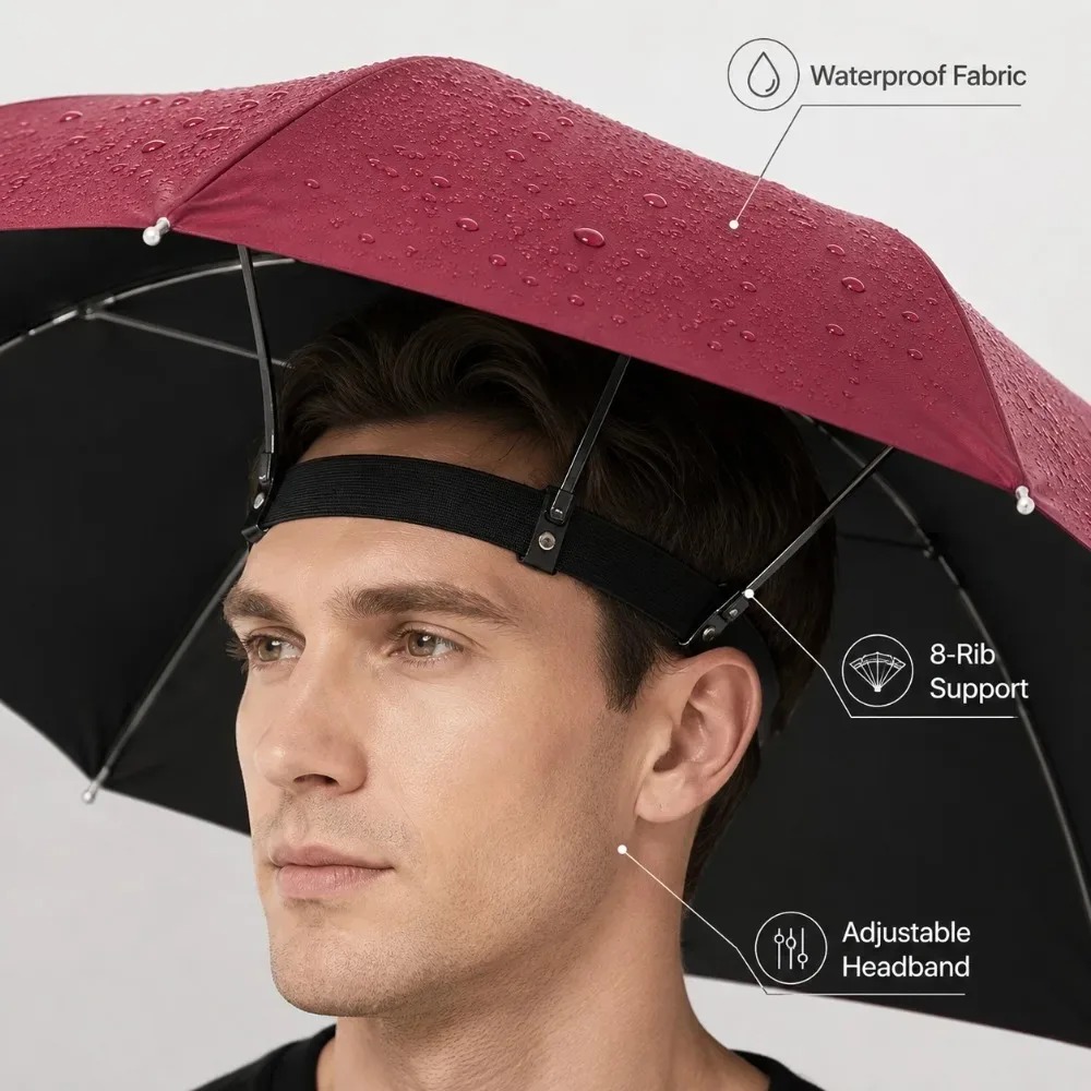 Vouwbare parapluhoed, handsfre - Outdoor Camping Hat recensie en prijs
