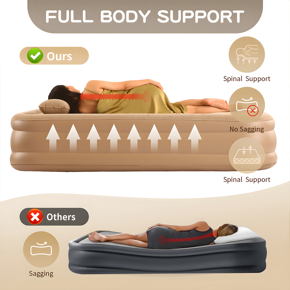 Queen luchtmatras met ingebouw - Outdoor Camping Couch recensie en prijs