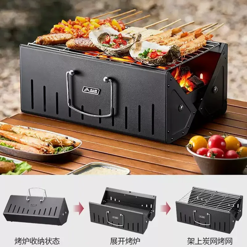 Draagbare, opvouwbare houtskoo - Outdoor Camping Grill recensie en prijs