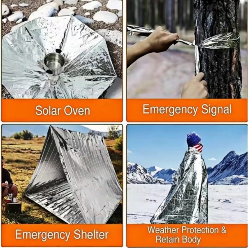 4-delige survival-mylar-thermi - Outdoor Camping Heated Blanket recensie en prijs