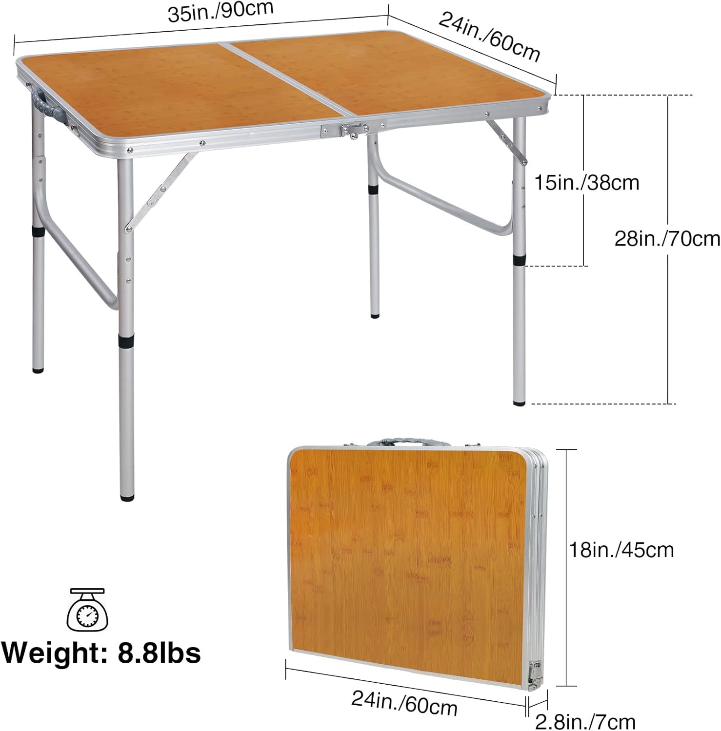 In hoogte verstelbare 35x24-in - Outdoor Camping Cooking Table recensie en prijs