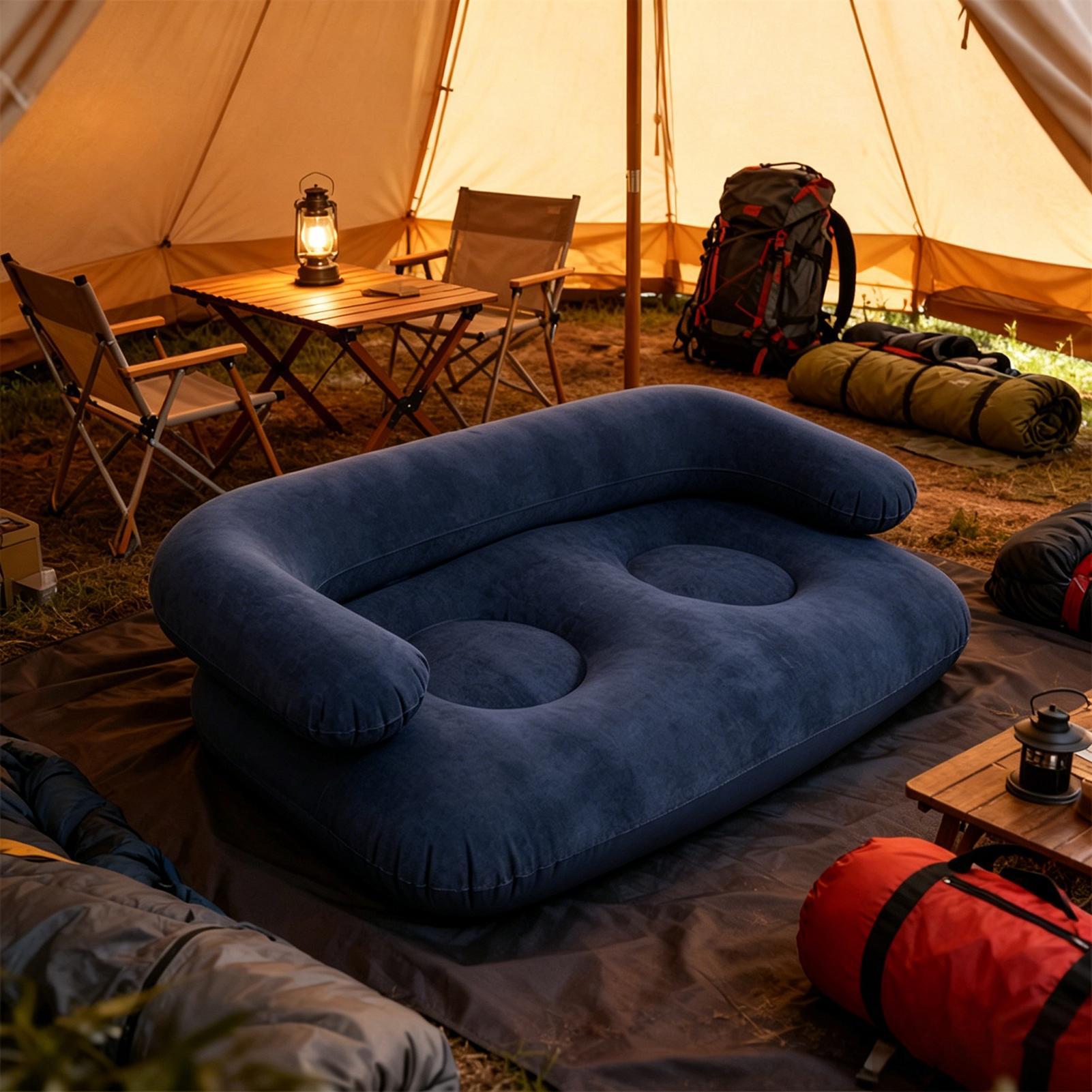 135X66X45cm Gevlokte Opblaasba - Outdoor Camping Couch recensie en prijs