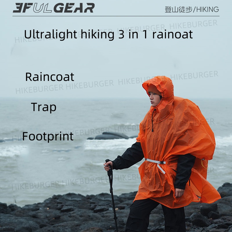3F UL GEAR 3 In1 Regenponcho O - Camping Rain Poncho recensie en prijs