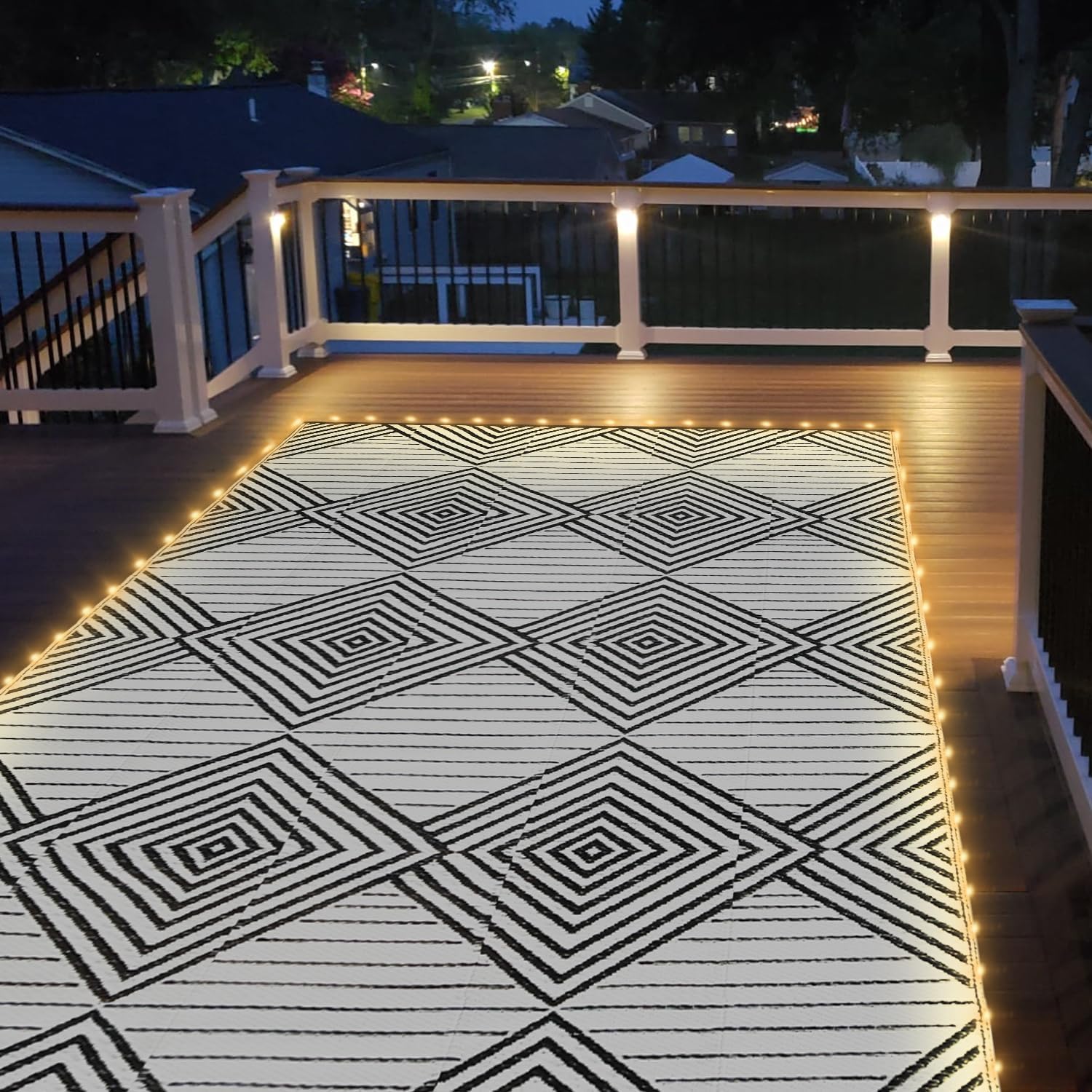 6x9ft waterdichte buitenmat me - Outdoor Camping Rug With Led Lights recensie en prijs