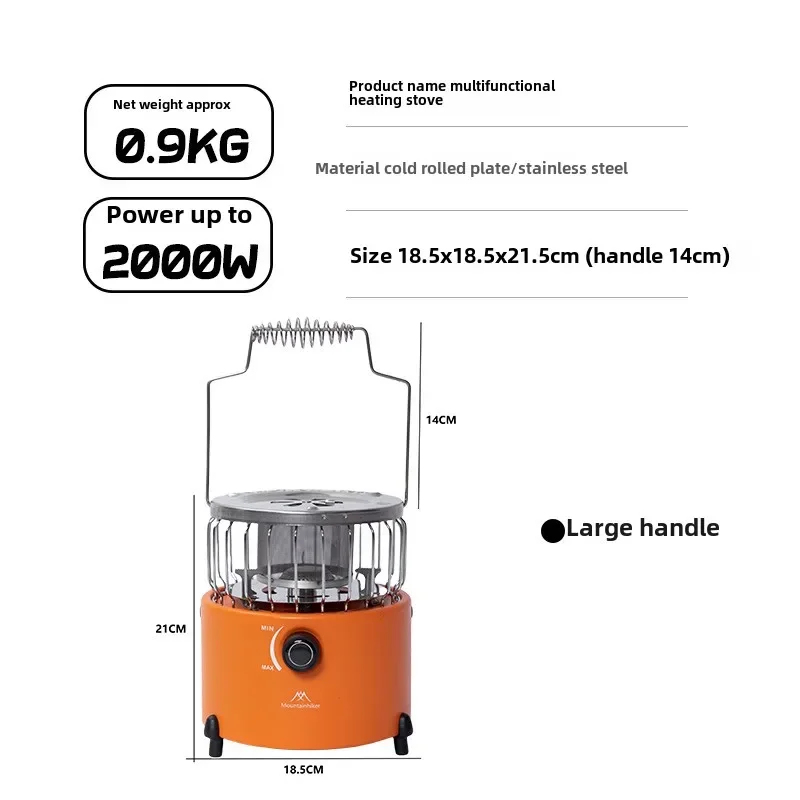 MOUNTAINHIKER Draagbare 2000W  - Outdoor Camping Heater For Tent recensie en prijs