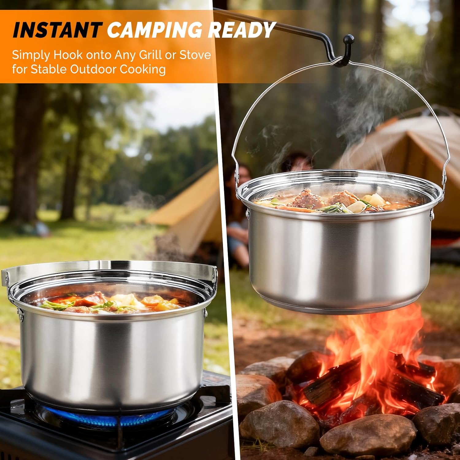 6-delige kookgereiset, 304 roe - Outdoor Camping Fire recensie en prijs