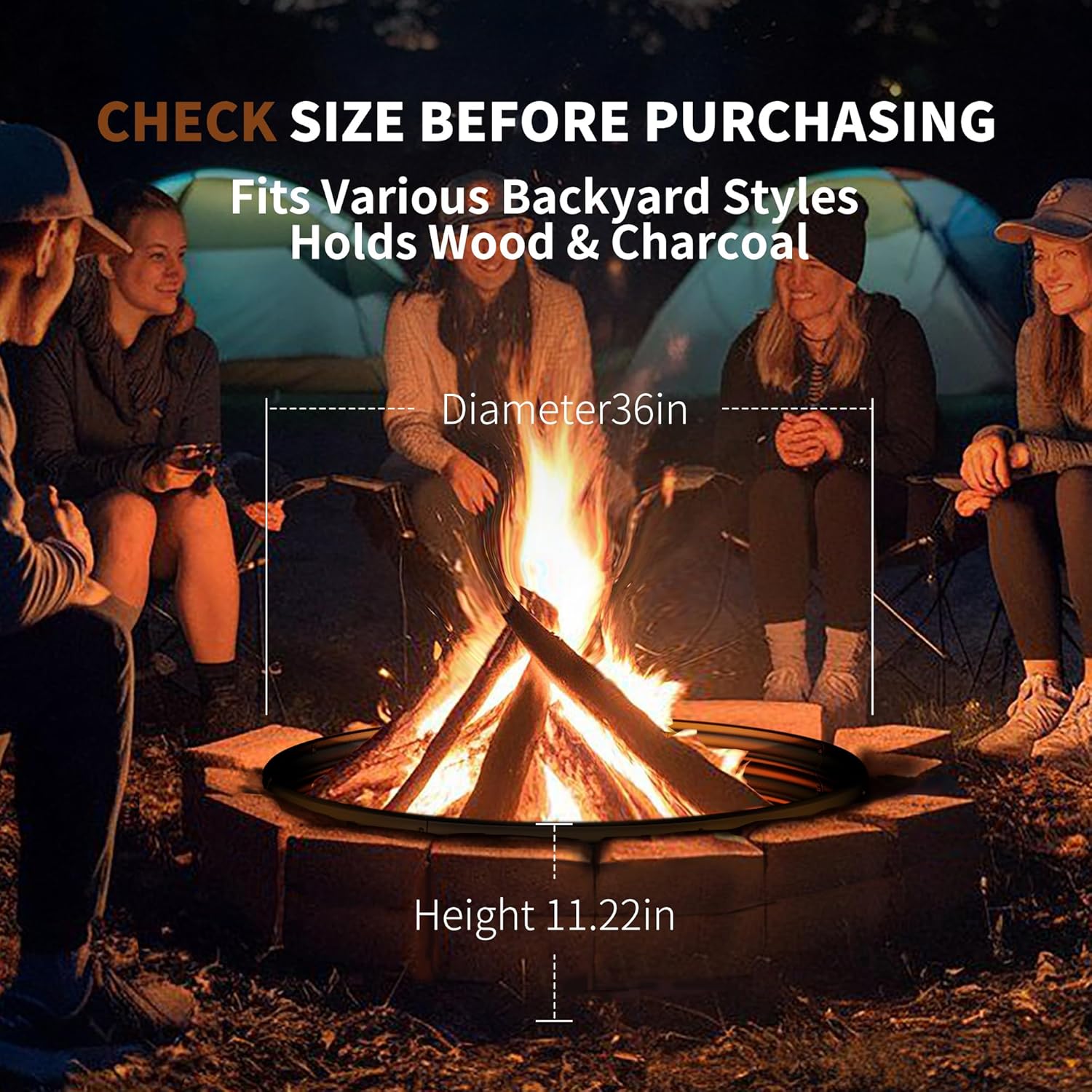 36 inch zware vuurhaardring vo - Outdoor Camping Fire recensie en prijs