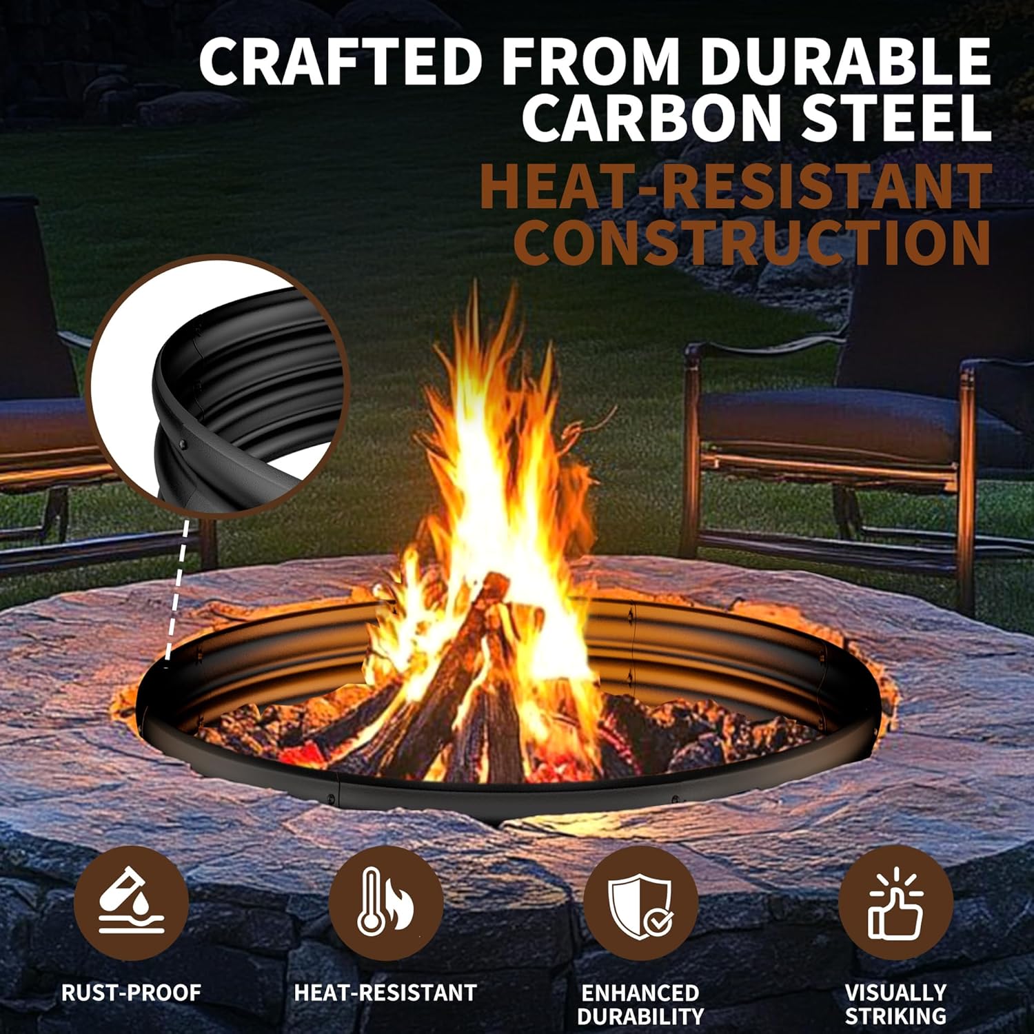 36 inch zware vuurhaardring vo - Outdoor Camping Fire recensie en prijs