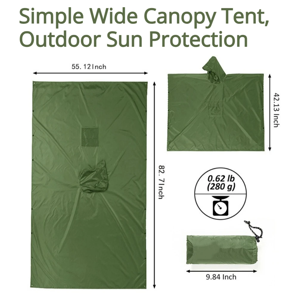 2026 Voor kamperen en wandelen - Camping Rain Poncho recensie en prijs