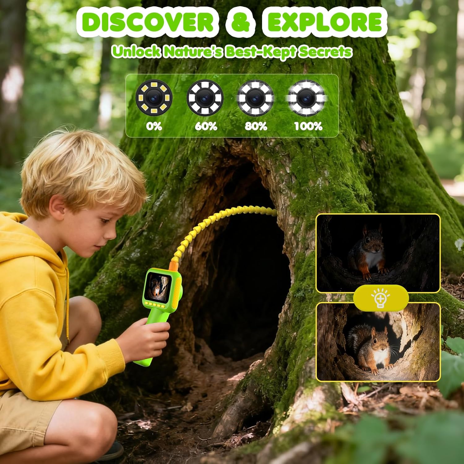 Endoscoop voor kinderen, bores - Outdoor Camping For Kids recensie en prijs