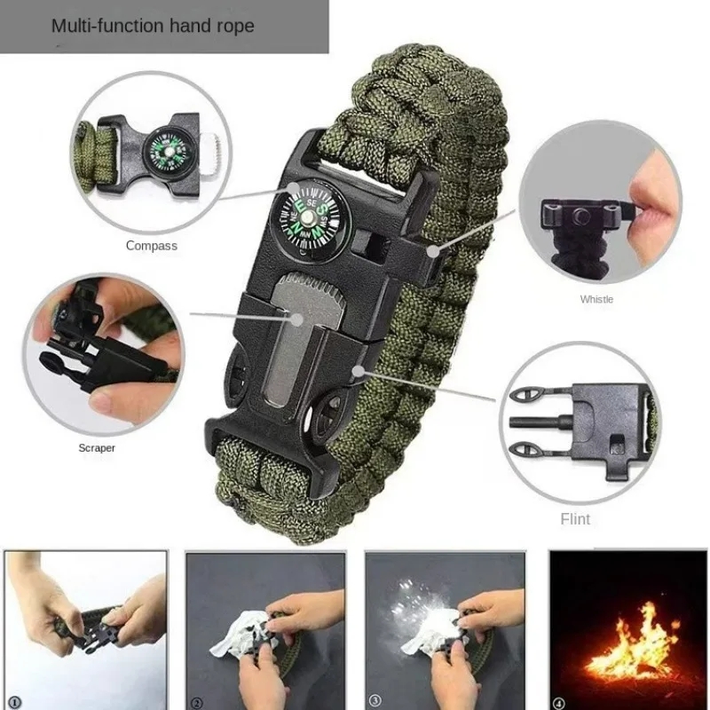 Vijf in één kompasarmband met  - Fire Starter Flint recensie en prijs