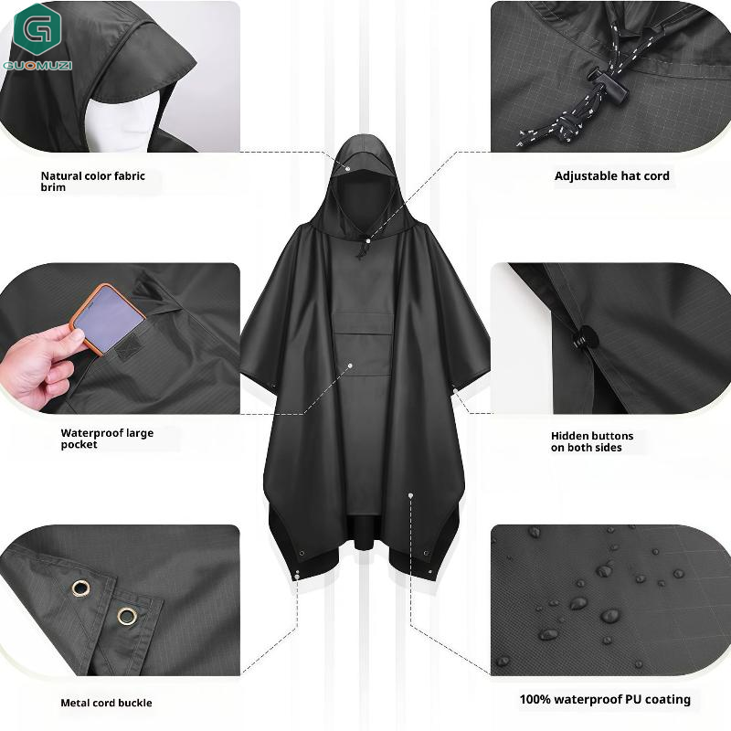 PU-coating regenjas Reisregenj - Camping Rain Poncho recensie en prijs