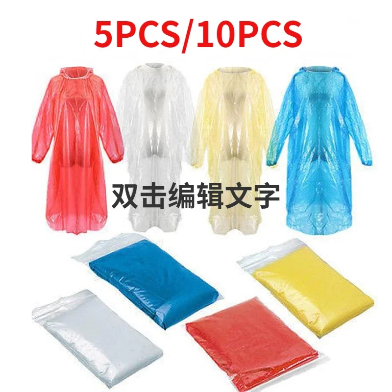 5/10PC Wegwerpregenjas Adultch - Camping Rain Poncho recensie en prijs