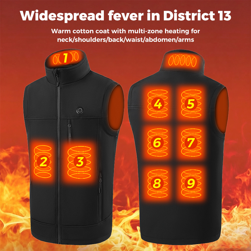 9-zones verwarmd vest unisex U - Outdoor Camping Zone recensie en prijs